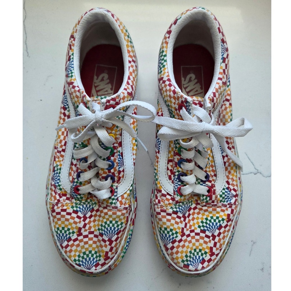 Vans Old Skool Platform Pride Rainbow Unisex Womens Sz 8 Mens Sz‎ 6.5 - Picture 2 of 9